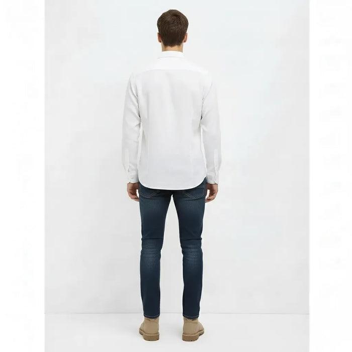 Men White Casual Shirt