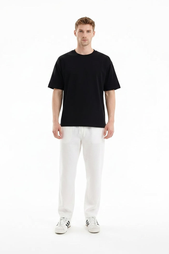 Men White Regular Fit Track Pants