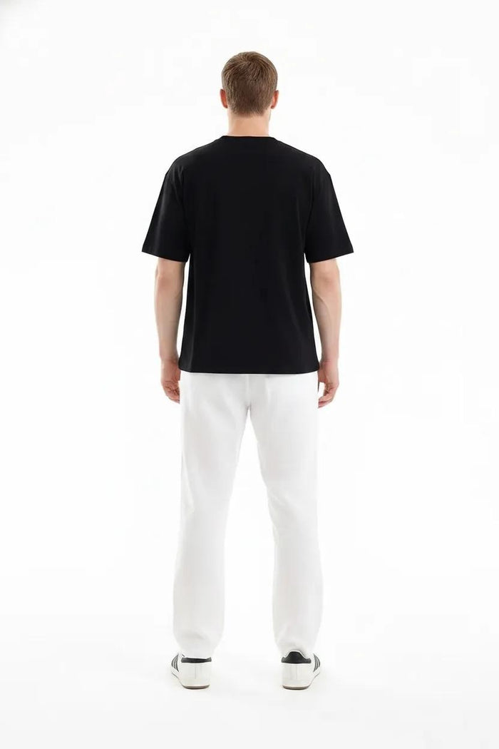 Men White Regular Fit Track Pants