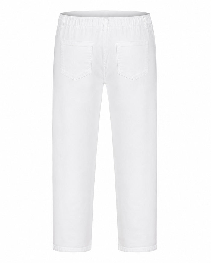 Men White Regular Fit Track Pants