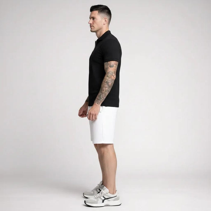 Men White Sold Shorts