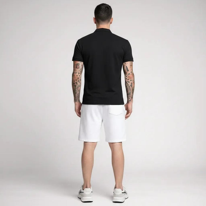 Men White Sold Shorts