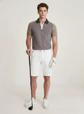 Men White Solid Shorts