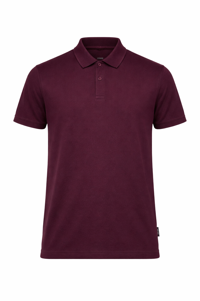 Men Wine Polo Collar T-shirt