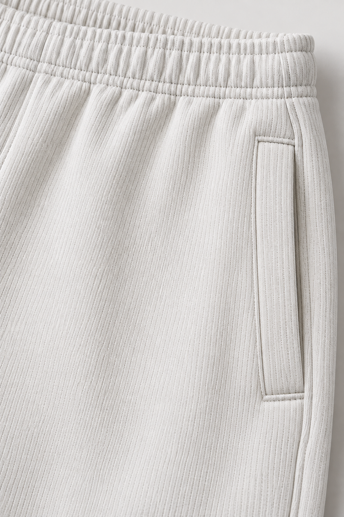 Men’s Arctic Wolf Seersucker Knitted Lower – Regular Fit Casual Track Pants