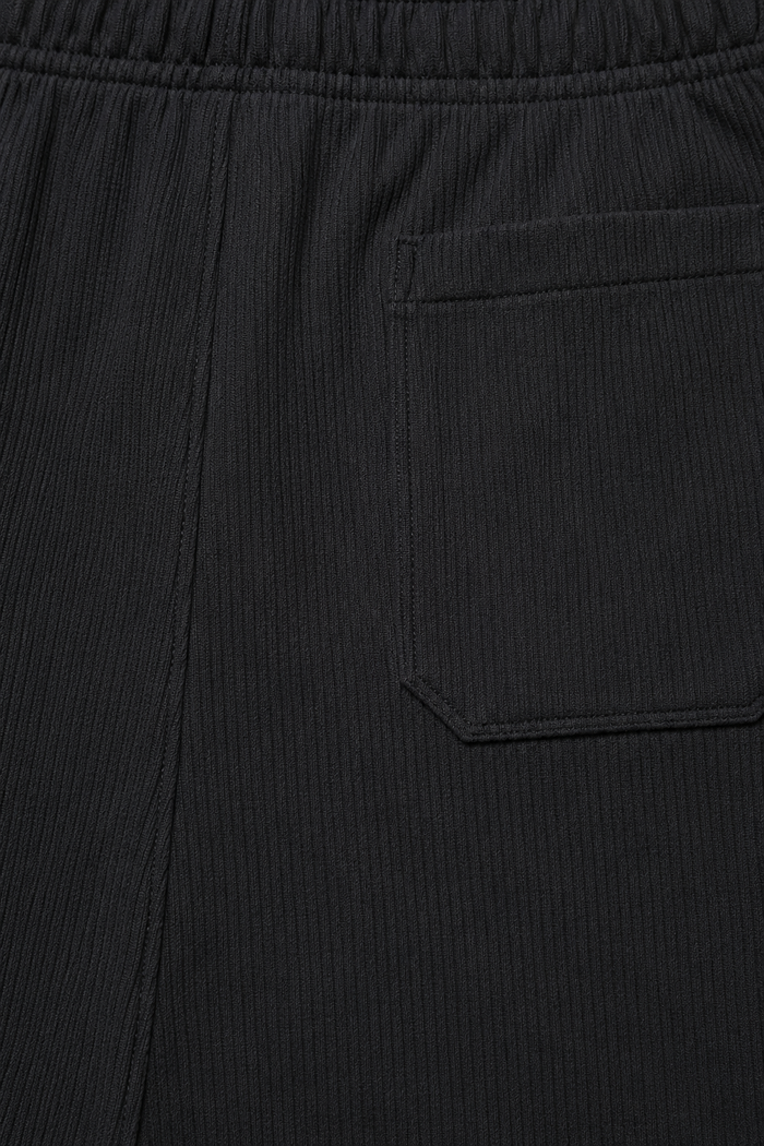 Men’s Black  Brushed Seer Sucker Winter Lower – Regular Fit Knitted