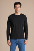 Men’s Black Brushed Seersucker Fleece Full Sleeve Winter Sweatshirt