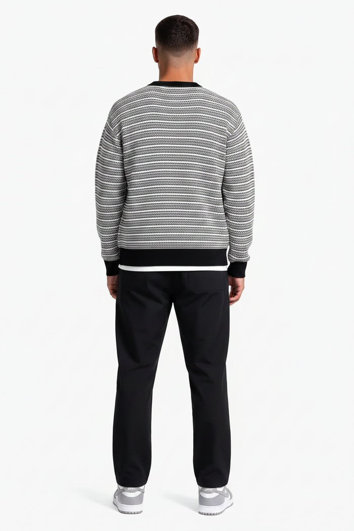 Men’s Black Poplin Lycra Cotton Lower with Drawstring
