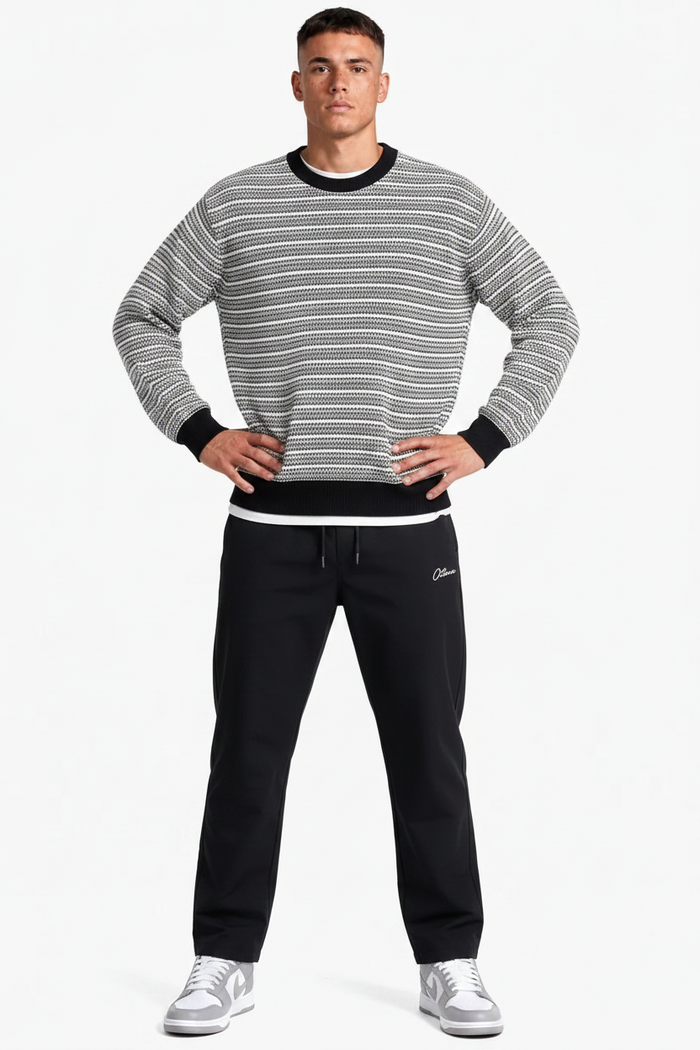 Men’s Black Poplin Lycra Cotton Lower with Drawstring