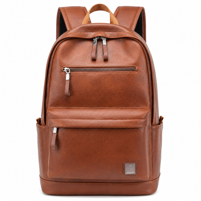 Men’s Brown Leather Backpack