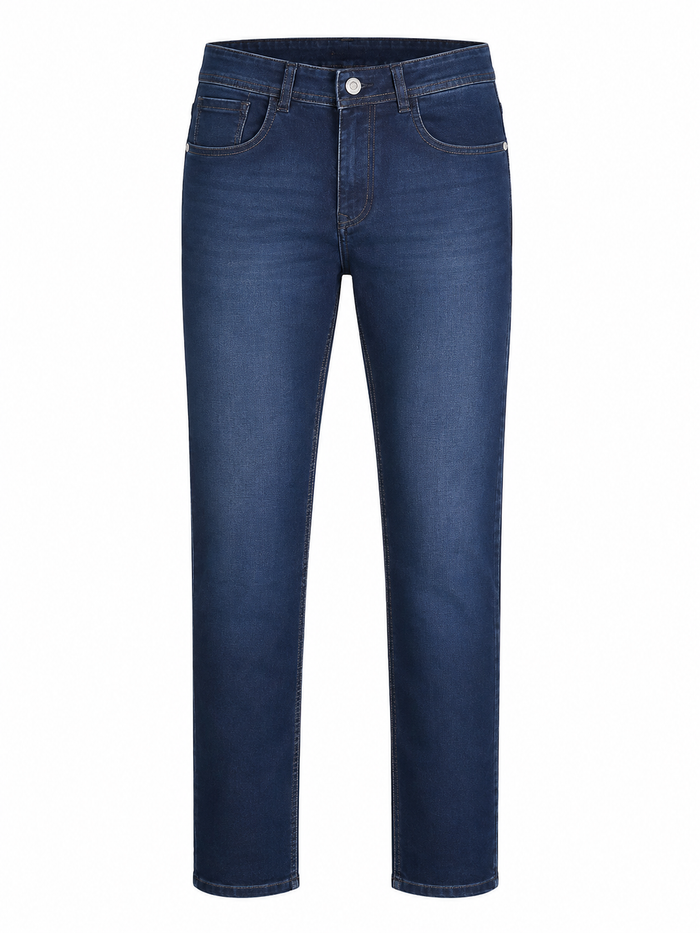 Men’s Carbon Straight Fit Denim Jeans | Mid-Rise Stretchable Five-Pocket Casual Jeans