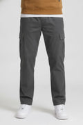 Men’s Choco Brown Cotton Poplin Cargo Lower with Drawstring & Elasticated Waist