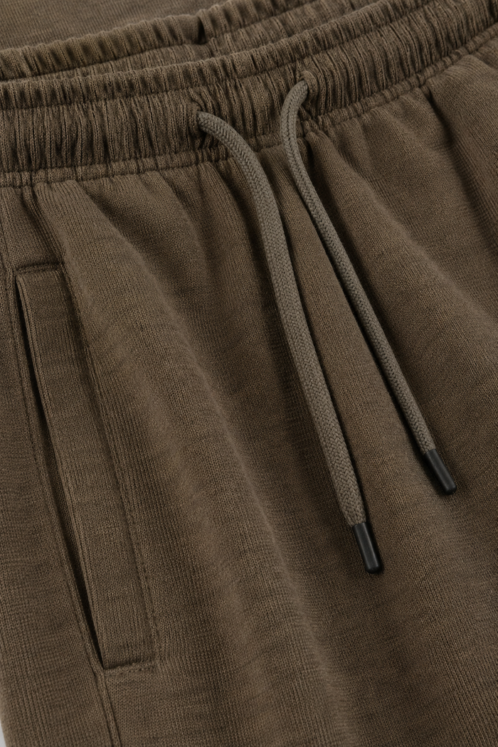Men’s Cocoa Melange Blended Cotton Winter Lower – Regular Fit Knitted