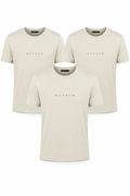 Men's Crew Neck T-Shirt Pack of 3 Pristine  | Premium Cotton Blend Regular Fit Solid Tees