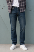 Men’s Darrk Olive Straight Fit Denim Jeans | Mid-Rise Stretchable Five-Pocket Casual Jeans