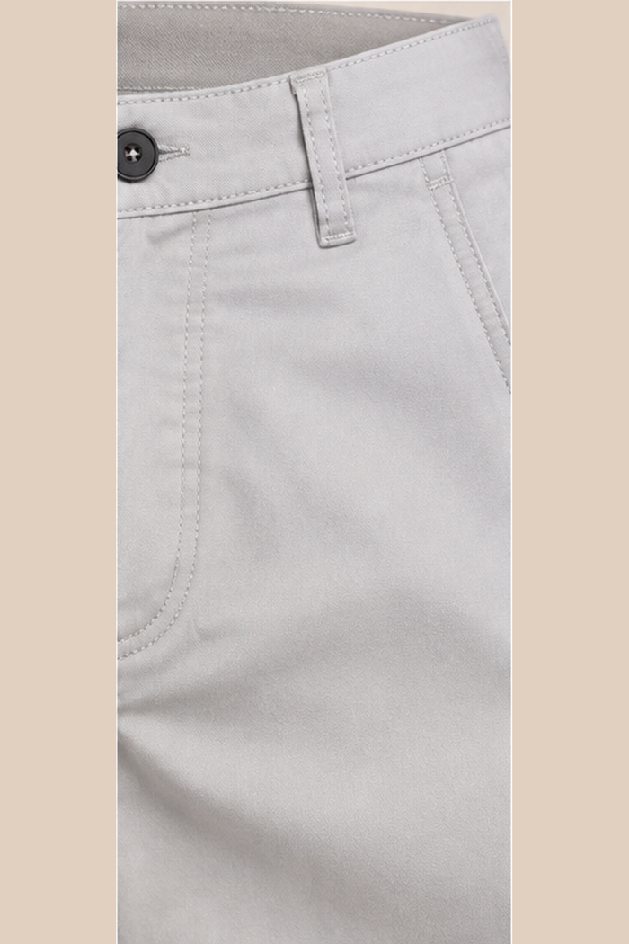 Men’s Dobby Light Grey Straight Fit Trouser | Smart Casual & Everyday Wear