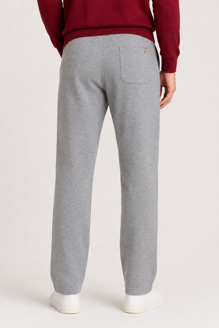 Men’s Grey Melange Blended Cotton Winter Lower – Regular Fit Knitted