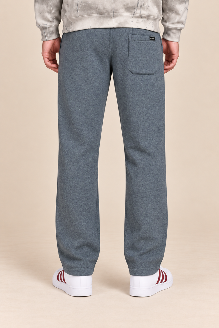Men’s Heather Grey Cotton Fleece Lower with Drawstring