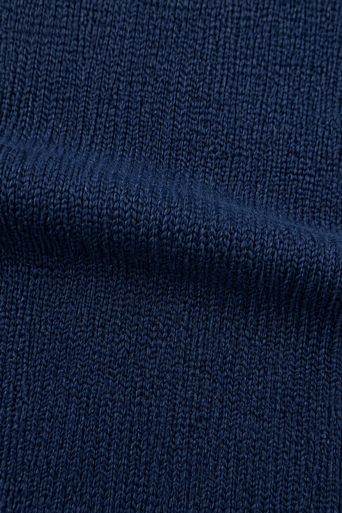 Men’s Navy Flat Back Rib Knit Full Sleeve Pre-Winter Sweatshirts