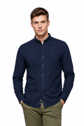 Men’s Navy Twill Cotton Full-Sleeve Shirt