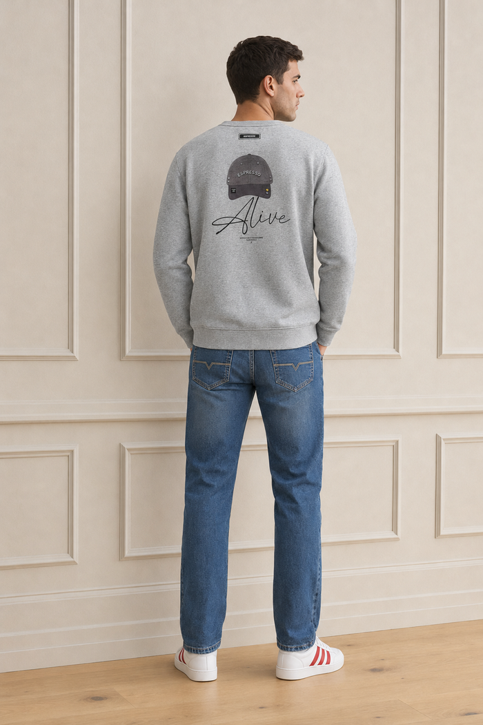 Men’s Olive Tint Denim Regular Fit Jeans | Mid-Rise Five-Pocket Washed Casual Jeans