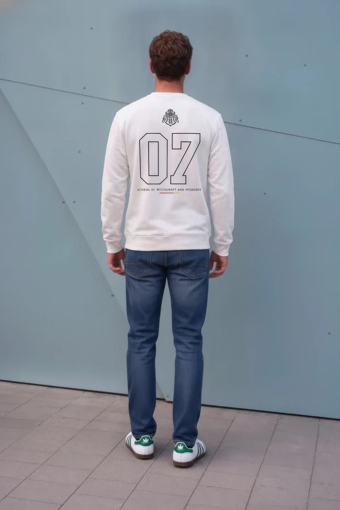 Men’s Onyx Cotton Brushed Fleece Hogwarts Graphic Sweatshirt – Regular Fit