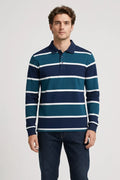 Men’s Pacific Cotton Polo Full-Sleeve Striped Winter T-Shirt