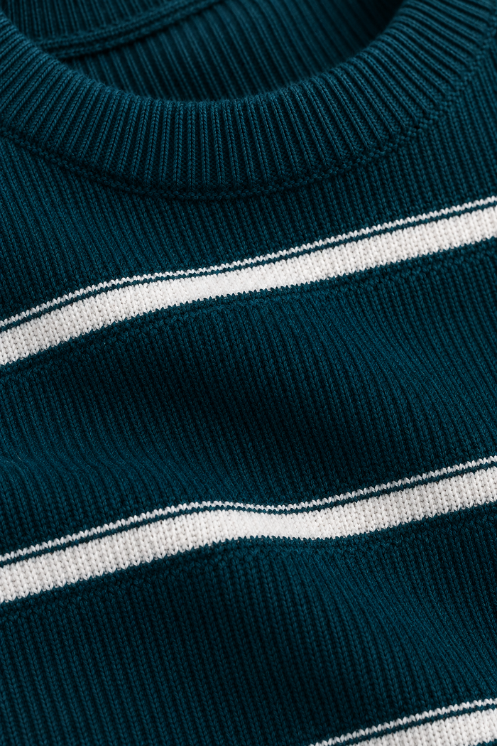 Men’s Pacific Vislon Striped Crew Neck Sweater – Regular Fit Full Sleeve Winter Pullover
