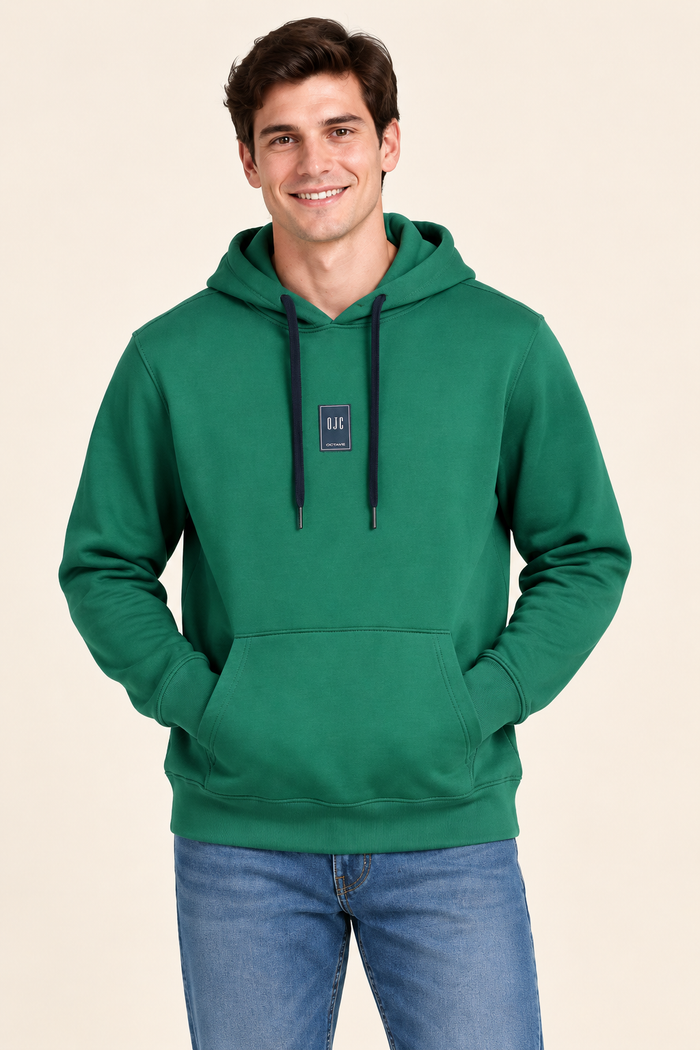 Men’s Pine Cotton Brushed Fleece Hooded Sweatshirt – Regular Fit