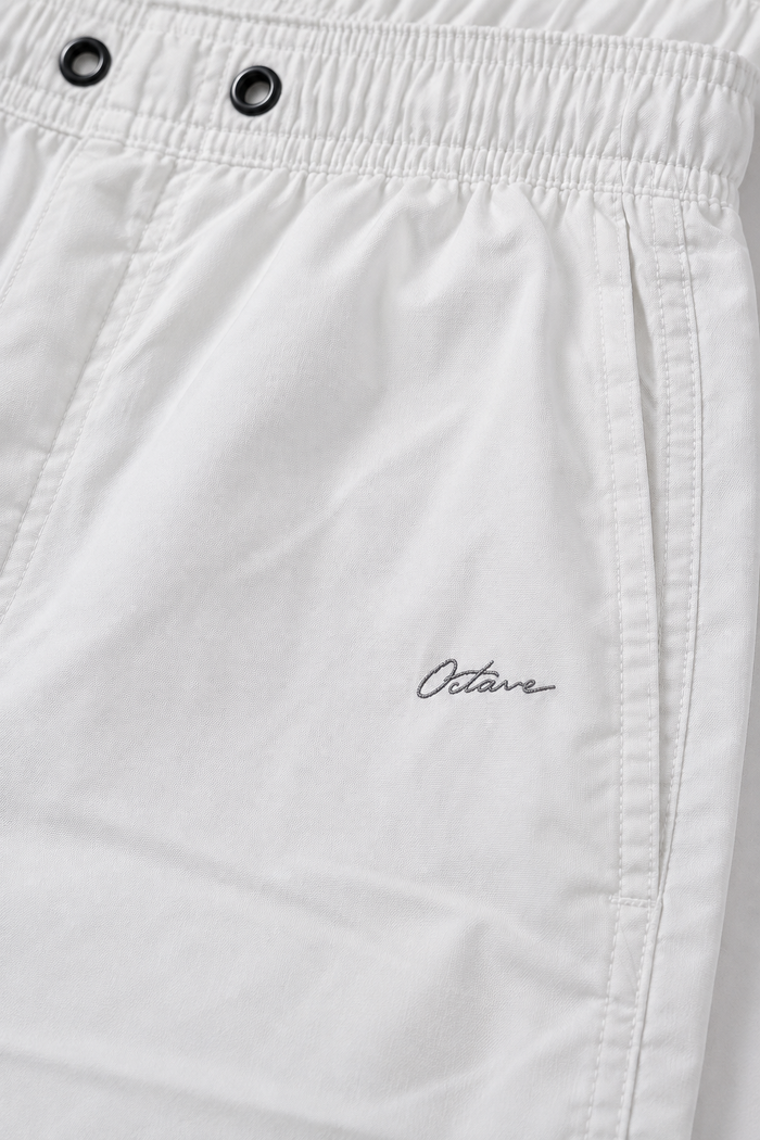 Men’s Poplin Lower in White Colour – Regular Fit Woven Casual Pants