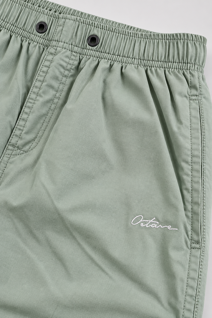 Men’s Poplin Sage Lower in Colour – Regular Fit Woven Casual Pants