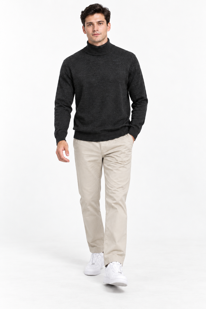Men’s Poplin Sand Lower in  – Regular Fit Woven Casual Pants