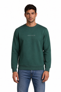 Men’s Premium Hunter Green Crew Neck Cotton Fleece Sweatshirt