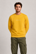 Men’s Premium Mustard Crew Neck Cotton Fleece Sweatshirt