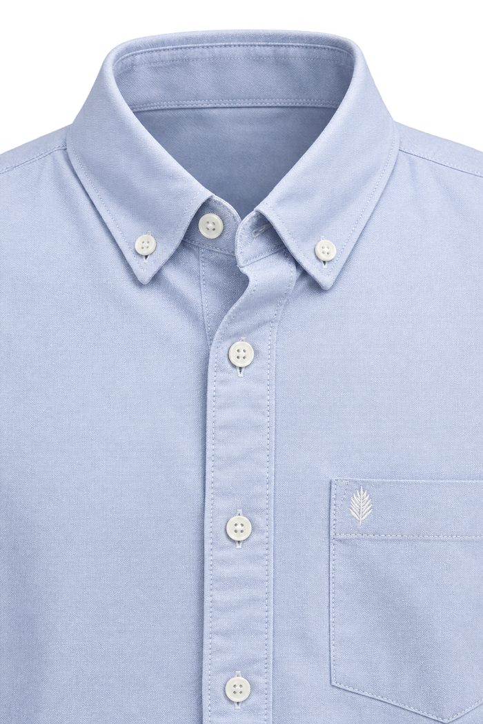 Men’s Sky Oxford Shirt – Regular Fit Full Sleeve Button-Down Casual Shirt