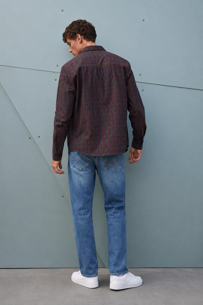 Men’s Sky Straight Fit Denim Jeans | Mid-Rise Stretchable Five-Pocket Casual Jeans
