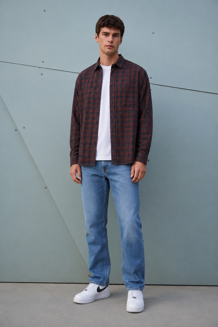 Men’s Sky Straight Fit Denim Jeans | Mid-Rise Stretchable Five-Pocket Casual Jeans