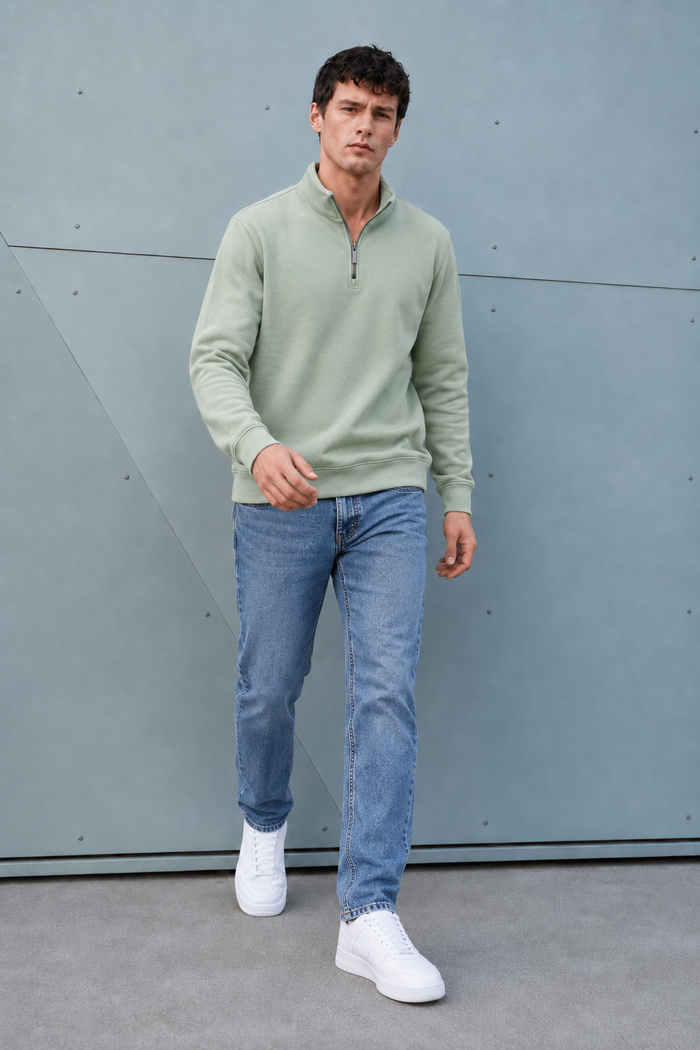 Men’s Urban Blue Denim Jeans – Regular Fit Washed Casual Jeans