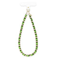 Metallic Green Leather Chain Phone Charm – Cute Aesthetic Phone Accessory