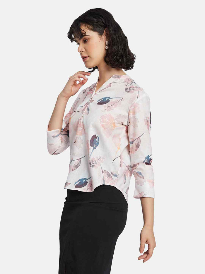 METTLE Floral Print Cotton Top