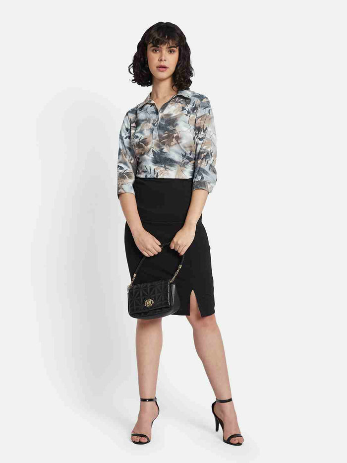 METTLE Floral Print Cotton Top