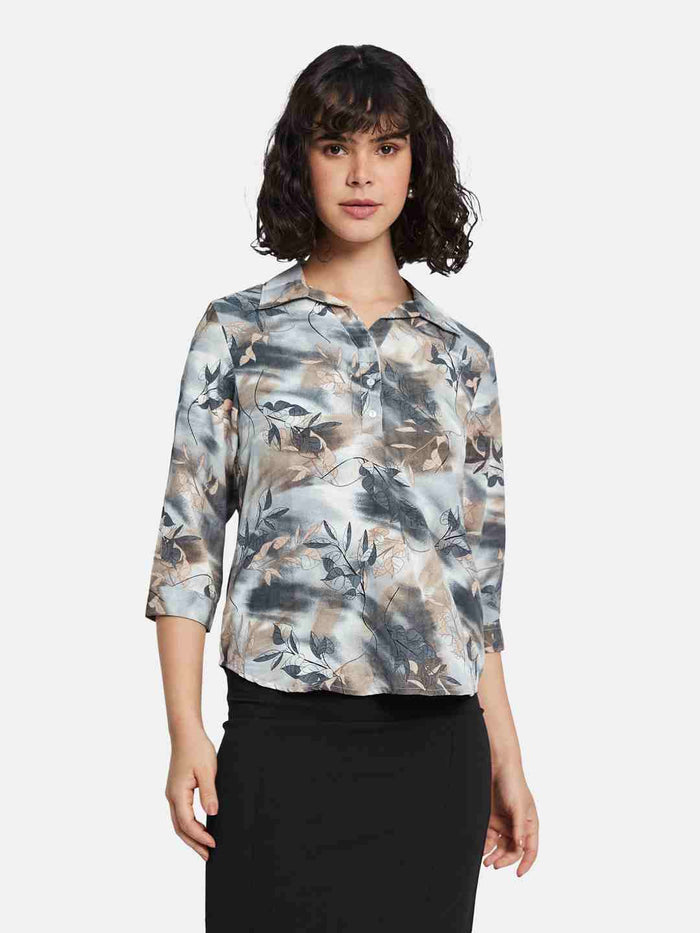 METTLE Floral Print Cotton Top