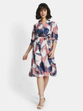 METTLE Floral Print Fit & Flare Dress