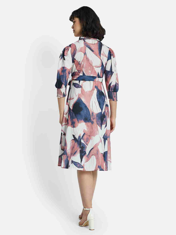 METTLE Floral Print Fit & Flare Dress