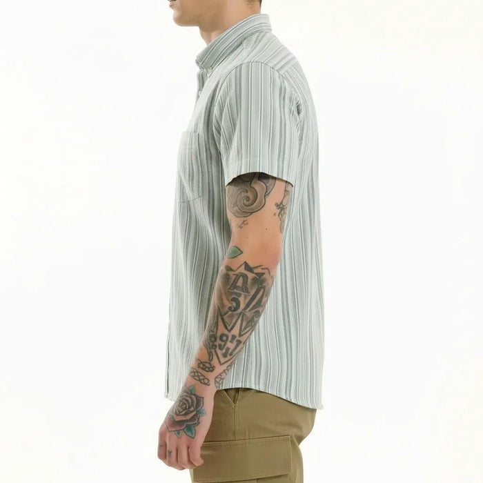 METTLE Men Fern Multi Stripes Striped Casual Shirt