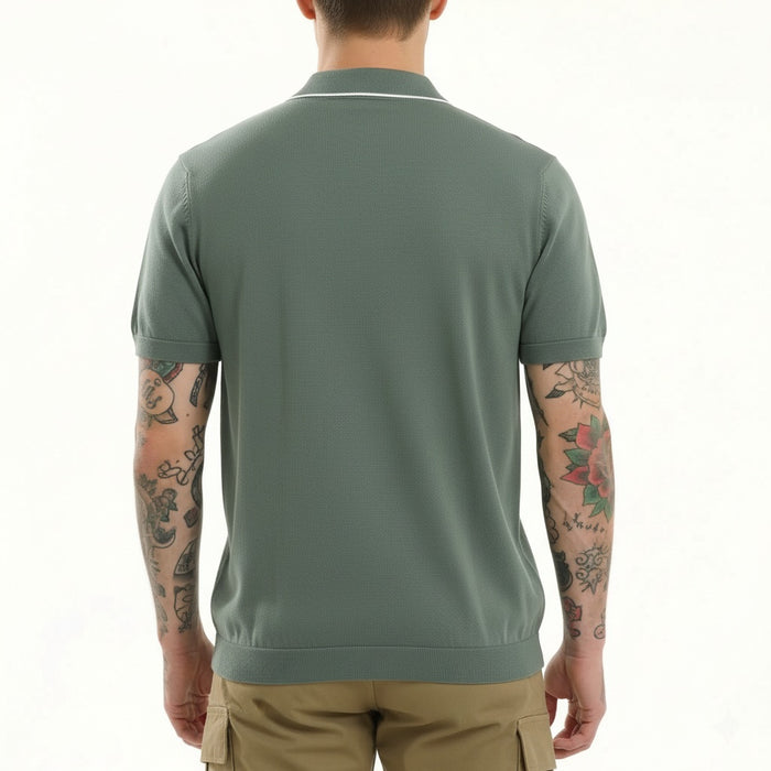 METTLE Men Fern Polo Collar T-shirt