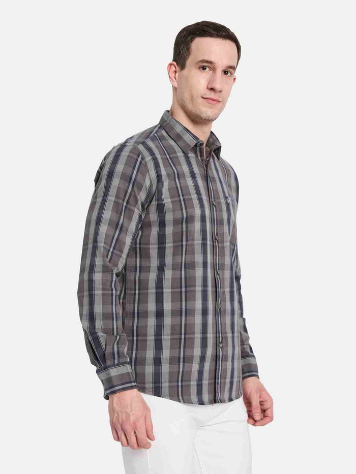 METTLE Men Multi Stripes Opaque Striped Casual Shirt
