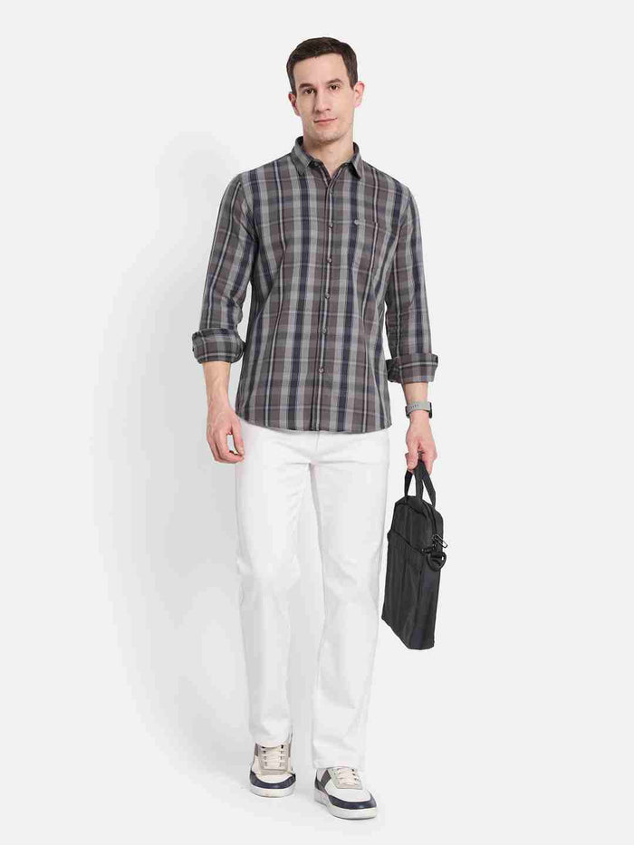 METTLE Men Multi Stripes Opaque Striped Casual Shirt
