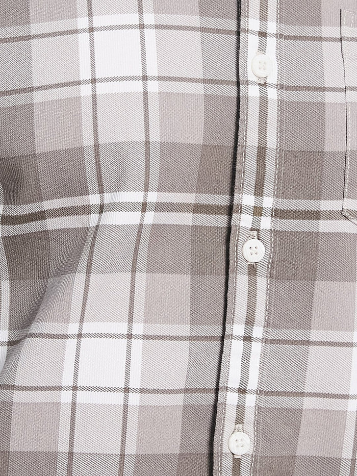 METTLE Men Opaque Checked Casual Shirt