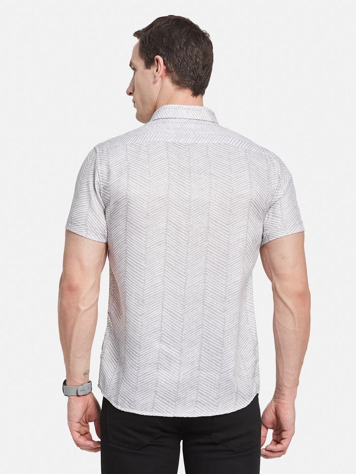 METTLE Men Opaque Printed Casual Shirt